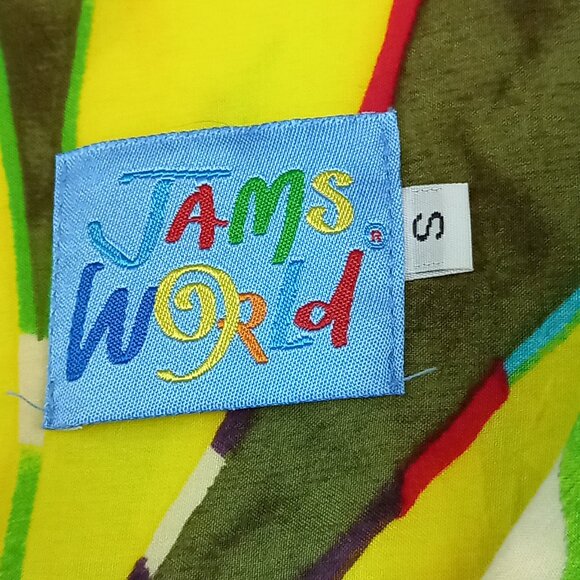 Vintage 90's Jams World Hawaiian Floral Button Up Shirt (S) - Picture 3 of 5